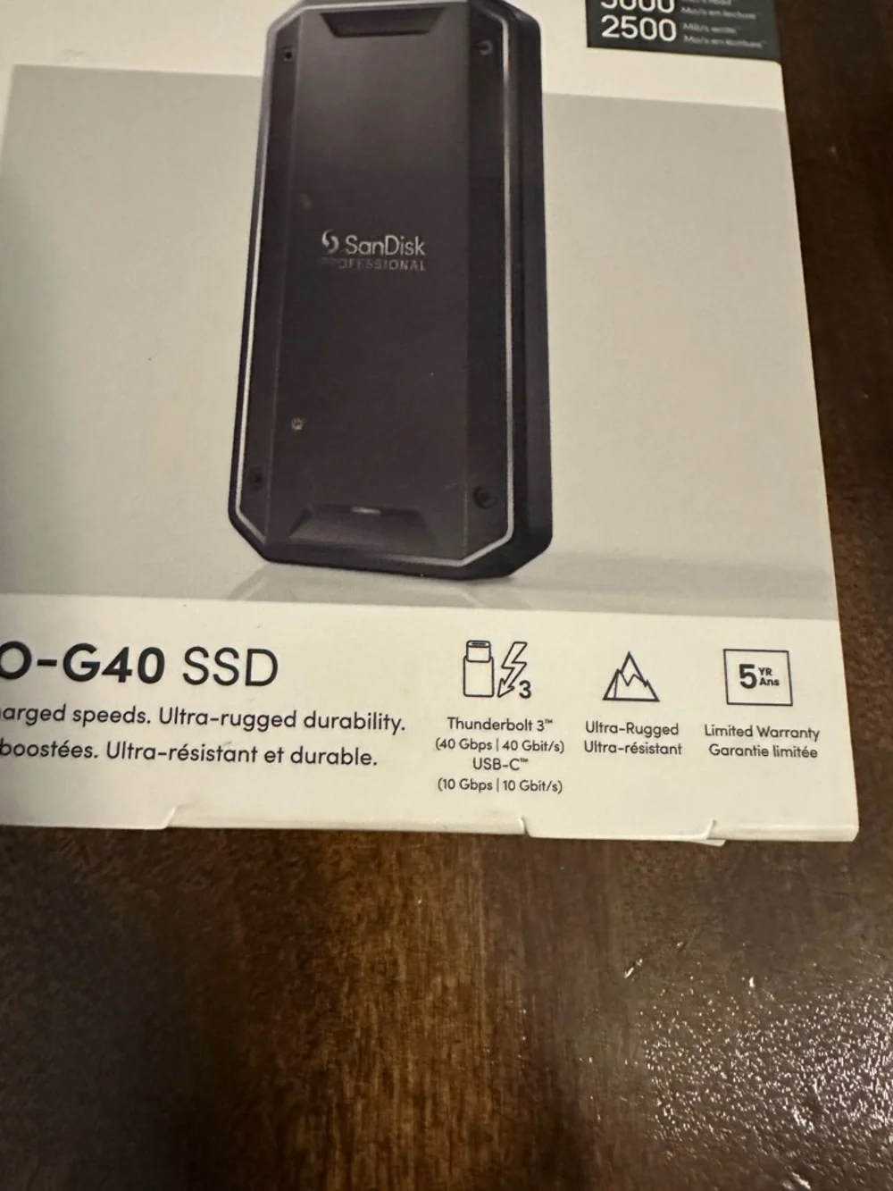 New 2TB SanDisk Professional PRO-G40 Portable NVMe SSD Thunderbolt 3 - Picture 3 of 9